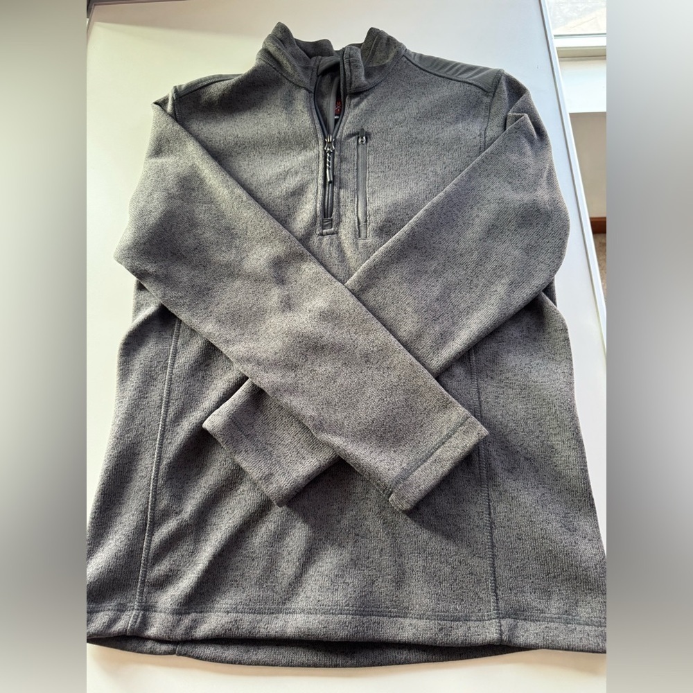 Men's Gray Quarter-Zip Sweater